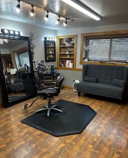 Wig display and consultation area — who enter as guests, leave as friends